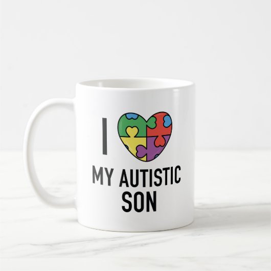 Ich Liebe mein Autistischer Sohn Kaffeetasse (Links)