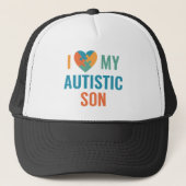 Ich Liebe mein Autistischer Sohn Truckerkappe (Vorderseite)