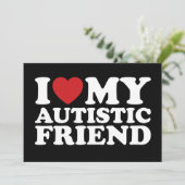 Ich Liebe mein Autistisches Herz Einladung (Stehend Vorderseite)