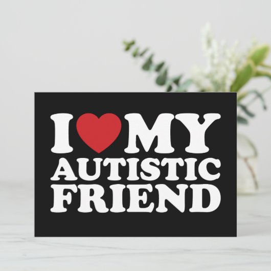 Ich Liebe mein Autistisches Herz Einladung (Stehend Vorderseite)