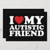 Ich Liebe mein Autistisches Herz Einladung (Vorne/Hinten)