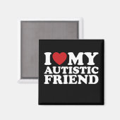 Ich Liebe mein Autistisches Herz Magnet (Vorderseite/Rückseite)
