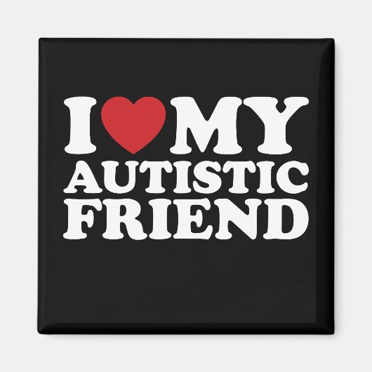 Ich Liebe mein Autistisches Herz Magnet (Vorne)
