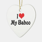Ich Liebe mein Baboo Keramik Ornament (Links)