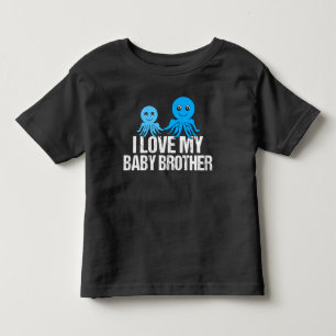 Ich Liebe mein Baby Brother Niedlich Octopus Kleinkind T-shirt