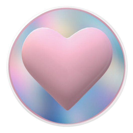 Ich Liebe mein Baby Pink Keramikknauf (Vorderseite)