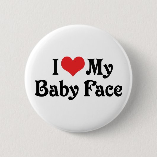 Ich Liebe mein BabyGesicht Button (Vorderseite)