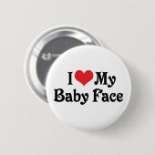 Ich Liebe mein BabyGesicht Button (Vorne & Hinten)
