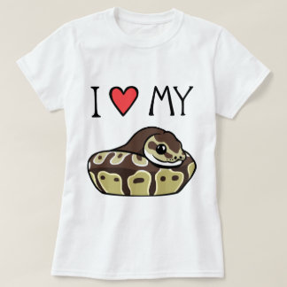 Ich Liebe mein Ball Python Niedlich Funny Fraus T  T-Shirt