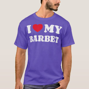 Ich Liebe mein Barbet Dog Besitzer Herz T-Shirt