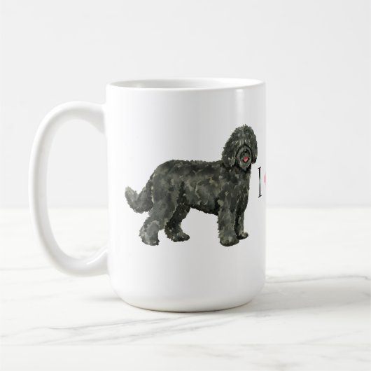 Ich Liebe mein Barbet Kaffeetasse (Links)