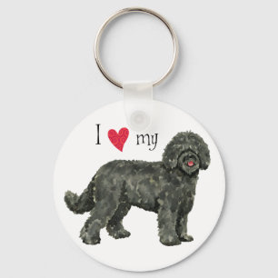 Ich Liebe mein Barbet Schlüsselanhänger