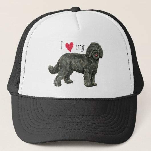 Ich Liebe mein Barbet Truckerkappe (Vorderseite)