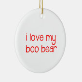 Ich Liebe mein Bärenschmuck Keramik Ornament (Rechts)