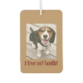 Ich Liebe mein Beagle Car Air Freshener Autolufterfrischer (Vorderseite)
