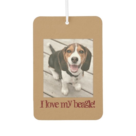 Ich Liebe mein Beagle Car Air Freshener Autolufterfrischer (Vorderseite)