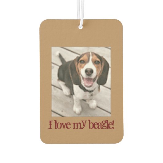 Ich Liebe mein Beagle Car Air Freshener Autolufterfrischer (Rückseite)