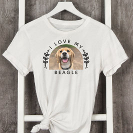 Ich Liebe mein Beagle Hund Foto T-Shirt