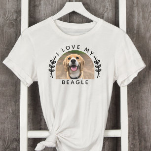 Ich Liebe mein Beagle Hund Foto T-Shirt