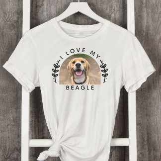 Ich Liebe mein Beagle Hund Foto T-Shirt