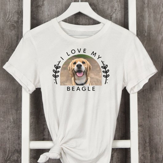 Ich Liebe mein Beagle Hund Foto T-Shirt