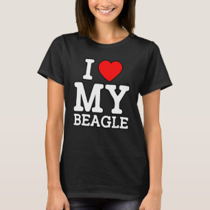 Ich Liebe mein Beagle Hund Sprichwort T-Shirt