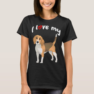 Ich Liebe mein Beagle Hund T-Shirt