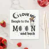 Ich Liebe Mein Beagle zum Mond und zurück Napkins Serviette (Beispiel)