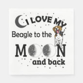 Ich Liebe Mein Beagle zum Mond und zurück Napkins Serviette (Vorderseite)