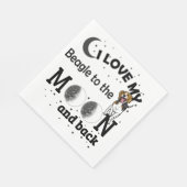 Ich Liebe Mein Beagle zum Mond und zurück Napkins Serviette (Ecke)