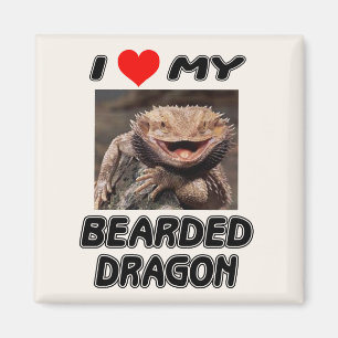 ICH LIEBE MEIN BEARDIERTER DRAGON - FÜGEN SIE IHR  MAGNET