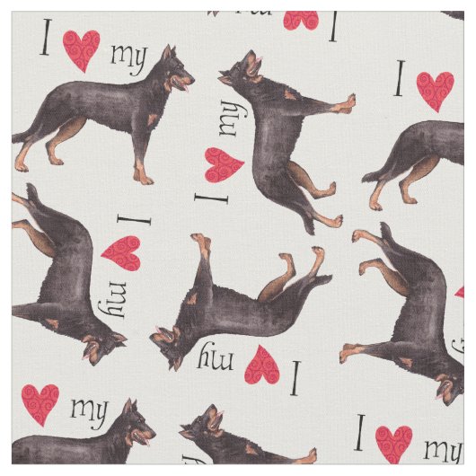 Ich Liebe mein Beauceron Stoff (Nahaufnahme)