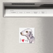 Ich Liebe mein Bedlington Terrier Magnet (In Situ (Geschirrspüler))