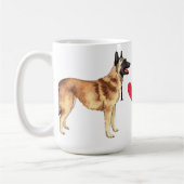 Ich Liebe mein belgisches Malinois Kaffeetasse (Links)