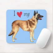 Ich Liebe mein belgisches Malinois Mousepad (Mit Mouse)