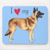 Ich Liebe mein belgisches Malinois Mousepad (Vorne)