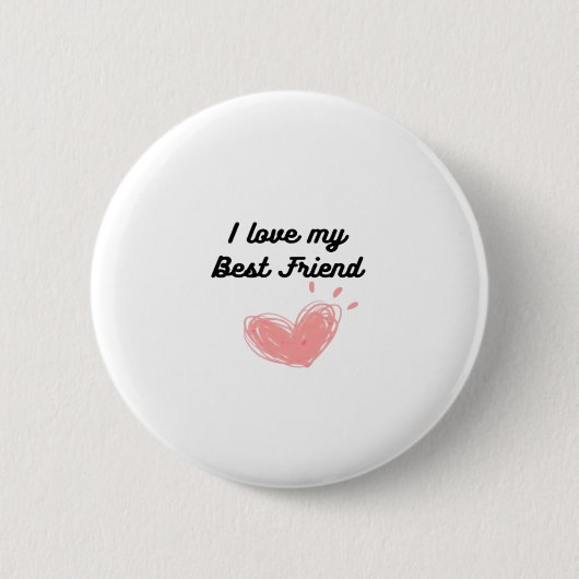 Ich Liebe mein bester Freund Classic Button (Vorderseite)