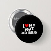 Ich Liebe mein bester Freund - ich höre mein Beste Button (Vorne & Hinten)