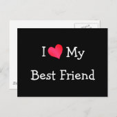 Ich Liebe mein bester Freund Postkarte (Vorne/Hinten)