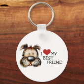 Ich Liebe mein bester Freund Schlüsselanhänger (Vorderseite)