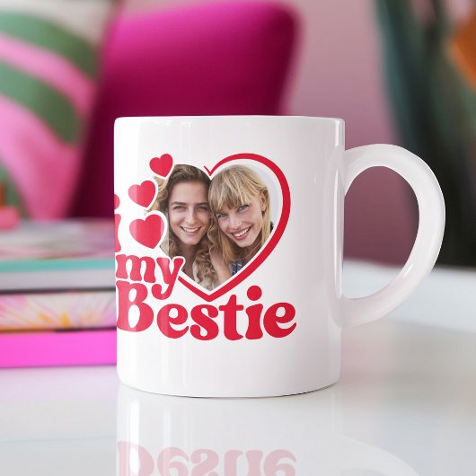 Ich Liebe mein Bestie Foto Custom Kaffeetasse