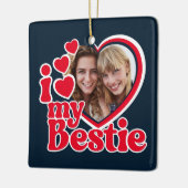 Ich Liebe mein Bestie Foto Custom Keramikornament (Links)