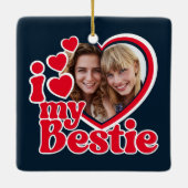Ich Liebe mein Bestie Foto Custom Keramikornament (Rückseite)