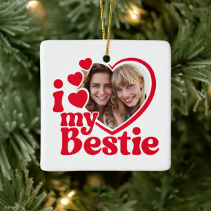 Ich Liebe mein Bestie Foto Custom Keramikornament