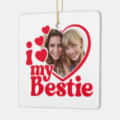 Ich Liebe mein Bestie Foto Custom Keramikornament (Links)