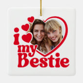 Ich Liebe mein Bestie Foto Custom Keramikornament (Rückseite)