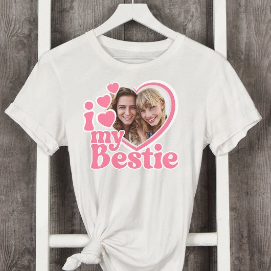 Ich Liebe mein Bestie Foto Custom T-Shirt