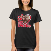 Ich Liebe mein Bestie Foto Custom T-Shirt (Vorderseite)