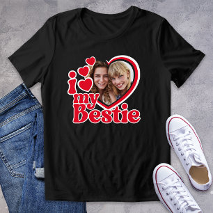Ich Liebe mein Bestie Foto Custom Tri-Blend Shirt