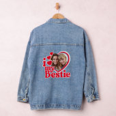 Ich Liebe mein Bestie Foto Retro Jeansjacke (Hangar)